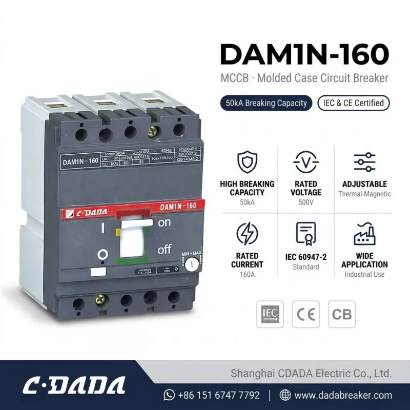 CDADA lance le disjoncteur MCCB haute capacité DAM1N-160 160 A