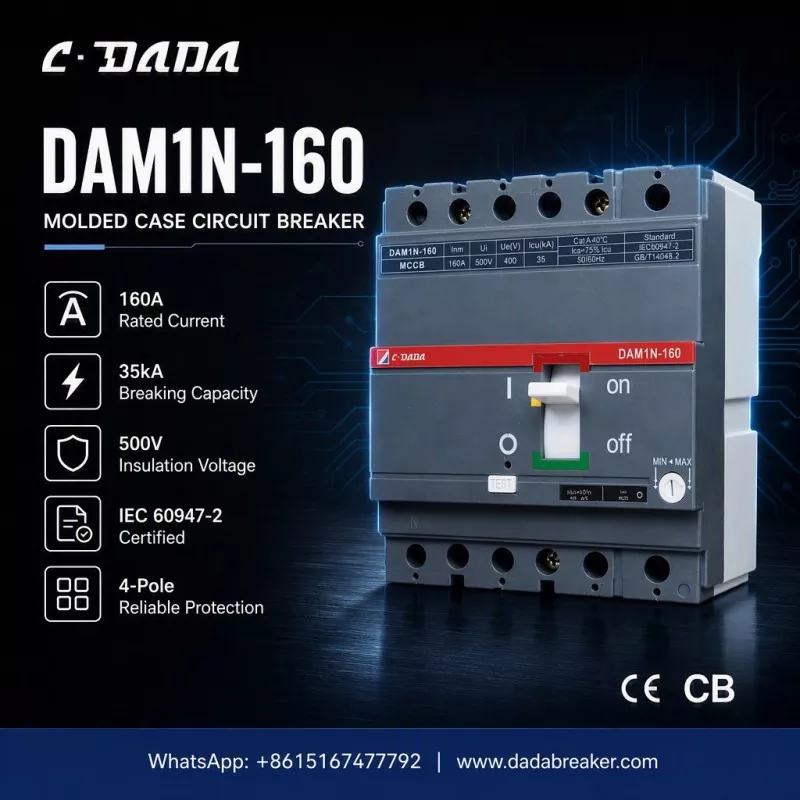 Protection de précision pour les réseaux industriels : le MCCB C·DADA DAM1N-160