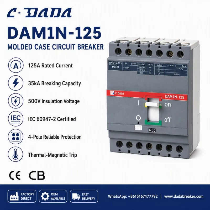 Garantir l'intégrité de la sous-distribution : la solution MCCB C·DADA DAM1N-125